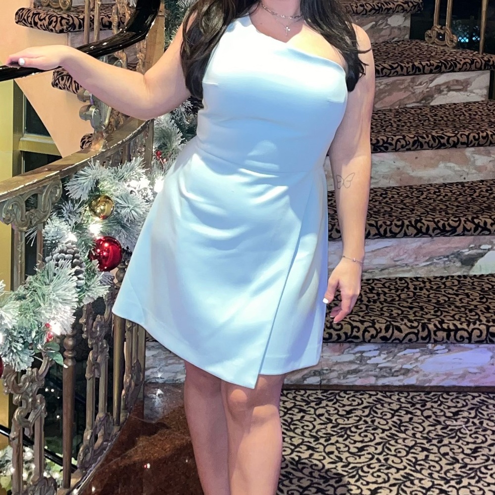 Whisper One Shoulder Mini Dress - Picture 4 of 7